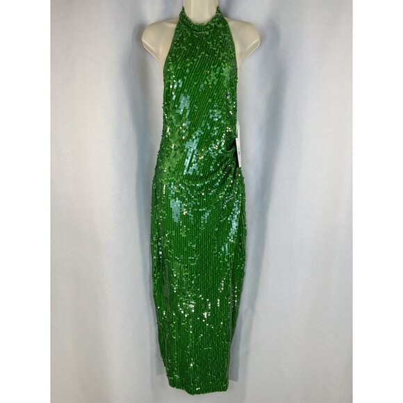NWT Ronny Kobo Green Sequin Alix Maxi Dress $578 - Picture 3 of 14